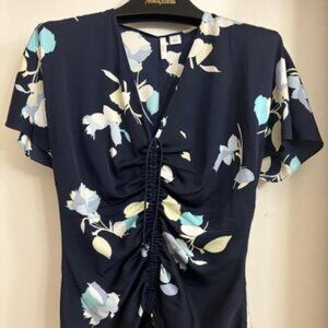 Silk blouse - short sleeve